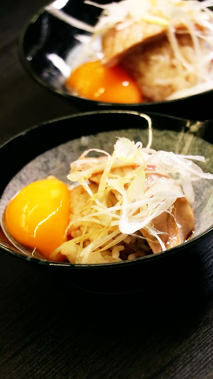 The Legendary Poke Bowl, topped with an egg yolk